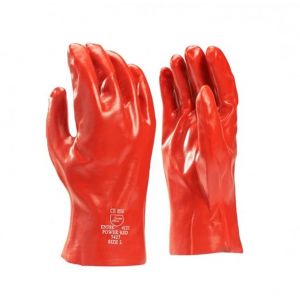 Werkhandschoen pvc rood 27 cm